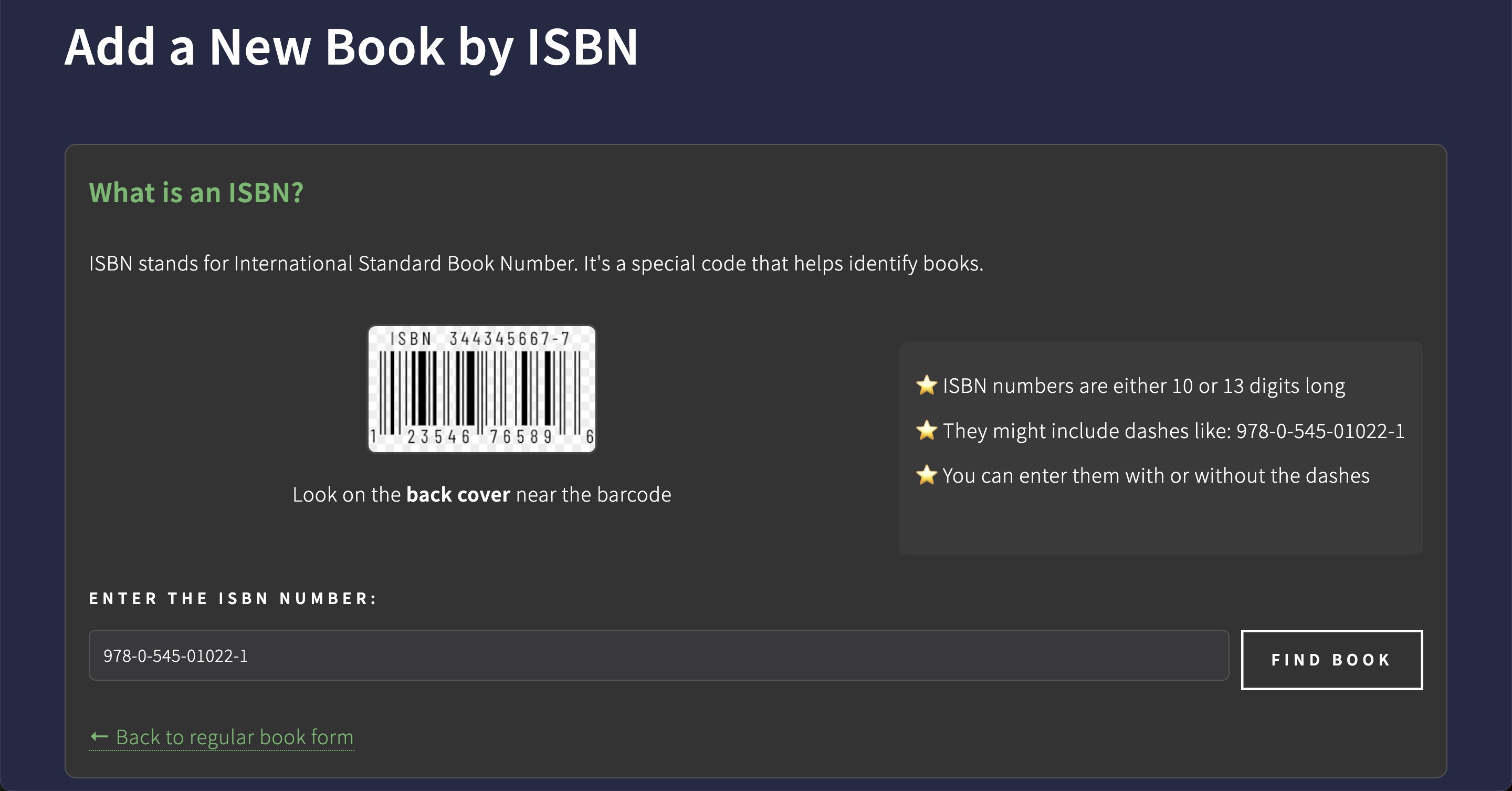 Add by ISBN
